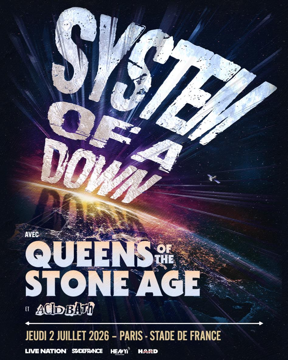 System of a Down - STADE DE FRANCE, PARIS - Samedi 4 juillet 2026 à 20h